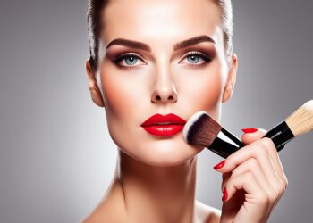 Rouge-Pinsel Anwendung