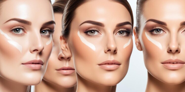 Grundierung und Beauty-Routine