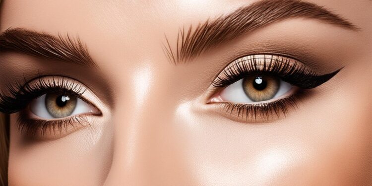 einfaches augen-make-up