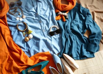 Blaue Mode Farbkombinationen