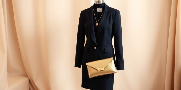 Dunkelblau und Gold Kombination