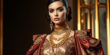 Goldakzente in der Mode